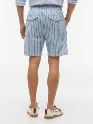 Мужские брюки Tommy Hilfiger Striped Cotton-Linen Blend 7" Short — фото 4