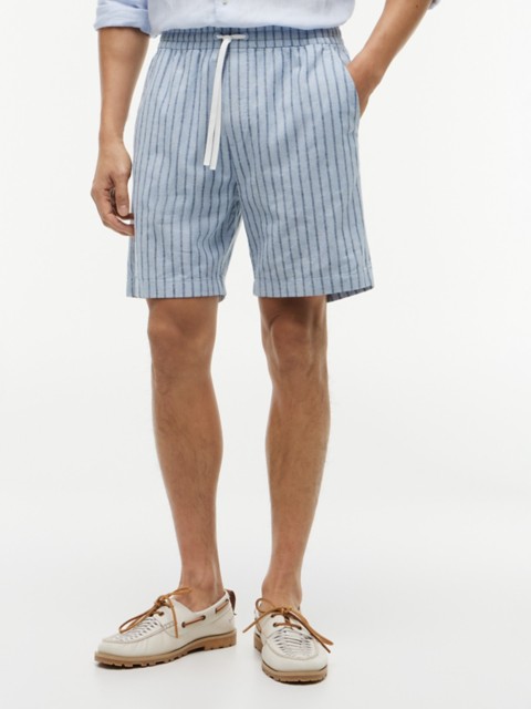 Мужские брюки Tommy Hilfiger Striped Cotton-Linen Blend 7" Short
