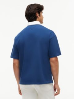 Classic Fit Circle Logo Rugby Polo — Indigo Blue 4