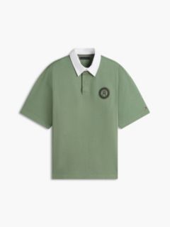 Classic Fit Circle Logo Rugby Polo — Desert Olive 5