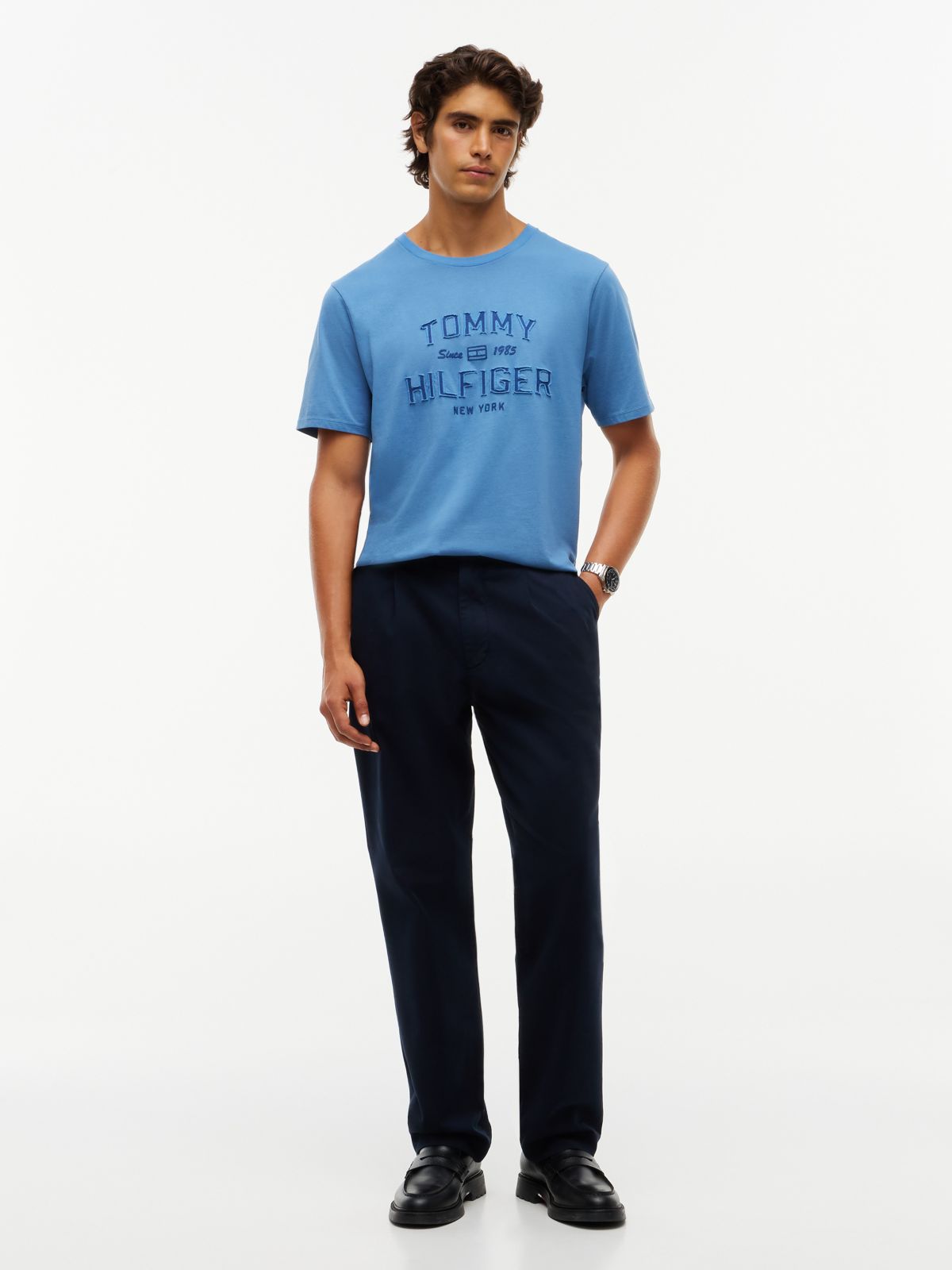 Hilfiger 1985 Logo T-Shirt — Dusty Indigo