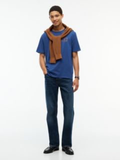 Embroidered Flag Logo T-Shirt — Indigo Blue 2