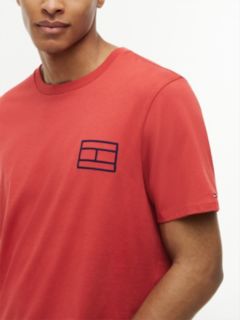 Embroidered Flag Logo T-Shirt — Terracotta Red 3