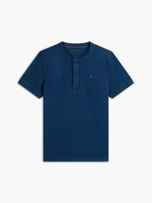 Мужские футболки Tommy Hilfiger Short-Sleeve Indigo-Dyed Henley T-Shirt — фото 5