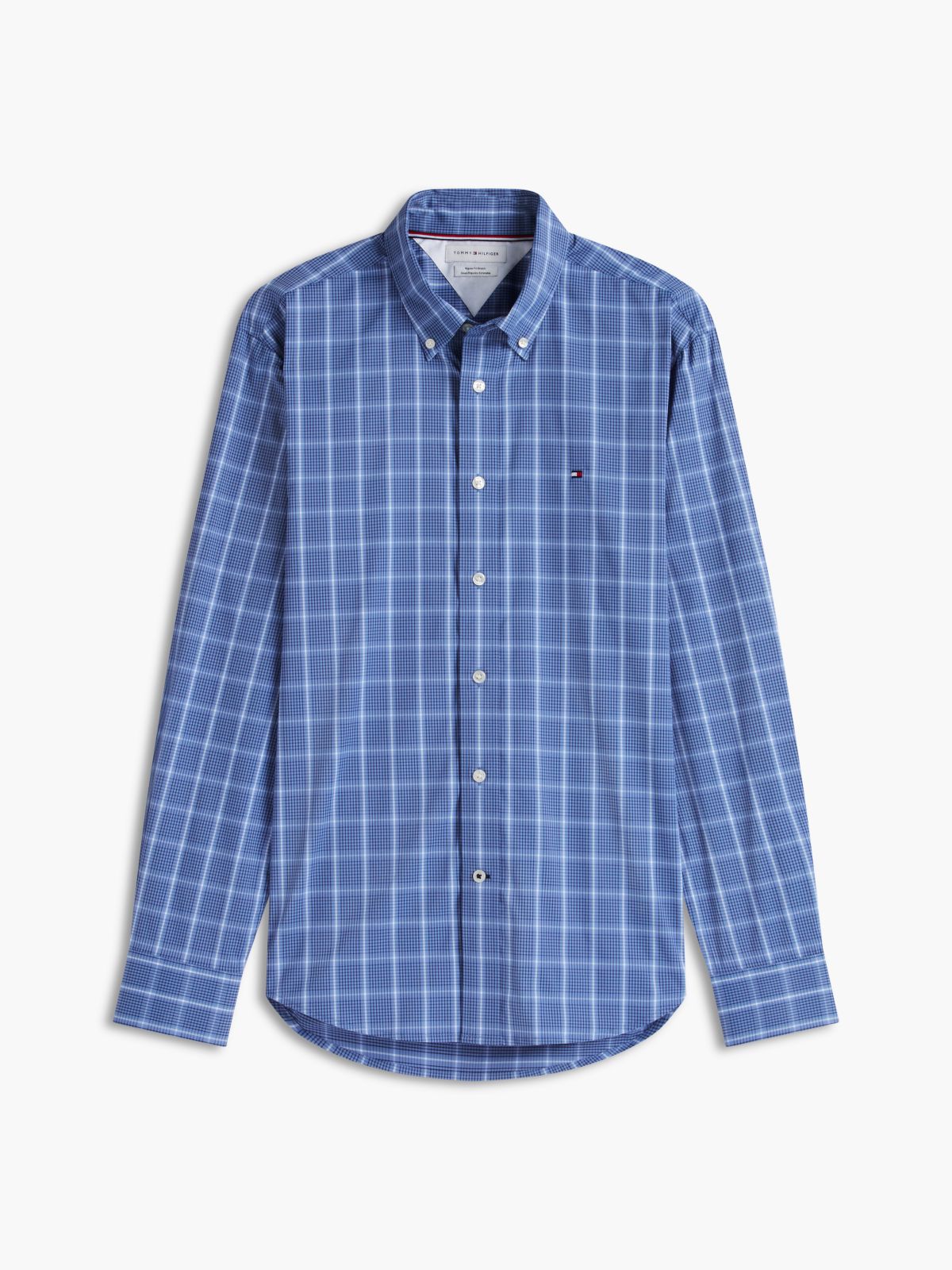 Regular Fit Windowpane TH Performance Shirt — Clearwater