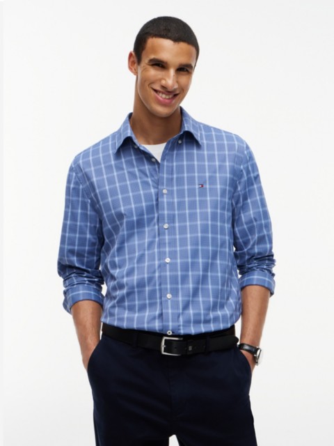 Мужские рубашки Tommy Hilfiger Regular Fit Windowpane Tech Shirt