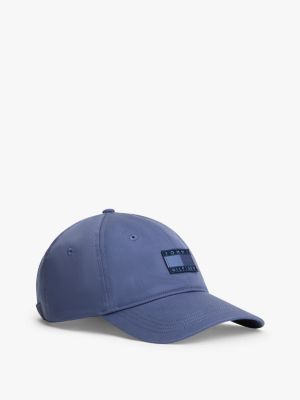Tonal Flag Logo Baseball Cap, Faded Indigo