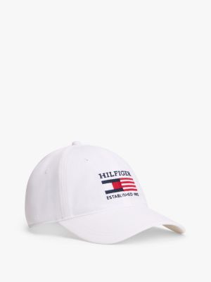 Hilfiger Flag Logo Baseball Cap, Classic White
