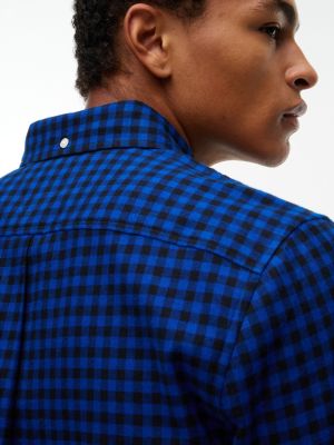 Мужская рубашка Tommy Hilfiger Regular Fit Gingham Flannel, цвет: Синий — фото 3