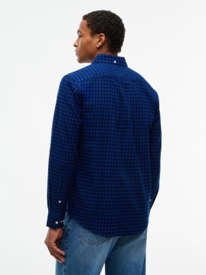 Мужская рубашка Tommy Hilfiger Regular Fit Gingham Flannel, цвет: Синий — фото 5