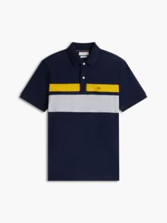 Regular Fit Block Stripe Polo — Navy Blue 5