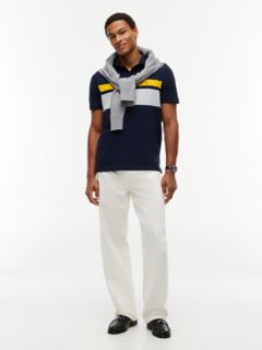 Regular Fit Block Stripe Polo — Navy Blue 2