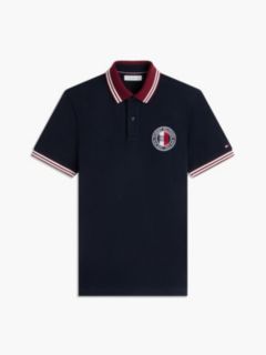 Regular Fit Circle Logo Tipped Polo — Navy 5