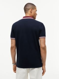 Regular Fit Circle Logo Tipped Polo — Navy 4