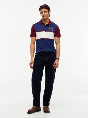 Мужские свитеры Tommy Hilfiger Regular Fit Crest Logo Colorblock Polo — фото 2