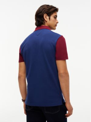 Мужские свитеры Tommy Hilfiger Regular Fit Crest Logo Colorblock Polo — фото 4