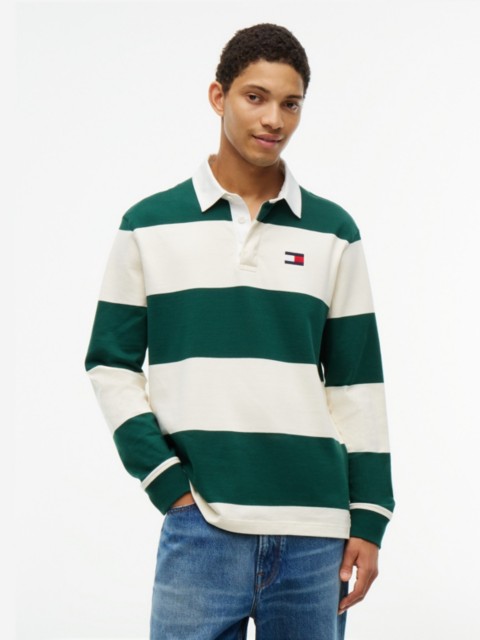 Мужские топы Tommy Hilfiger Regular Fit Striped Rugby Polo