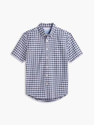 Мужская рубашка Tommy Hilfiger Regular Fit Check Oxford, цвет: Тёмно-синий — фото 5