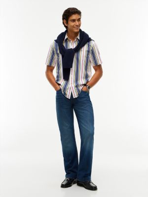 Мужские рубашки Tommy Hilfiger Regular Fit Multi-Stripe Oxford Shirt — фото 2
