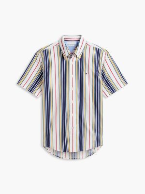 Мужские рубашки Tommy Hilfiger Regular Fit Multi-Stripe Oxford Shirt — фото 5