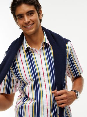 Мужские рубашки Tommy Hilfiger Regular Fit Multi-Stripe Oxford Shirt — фото 3