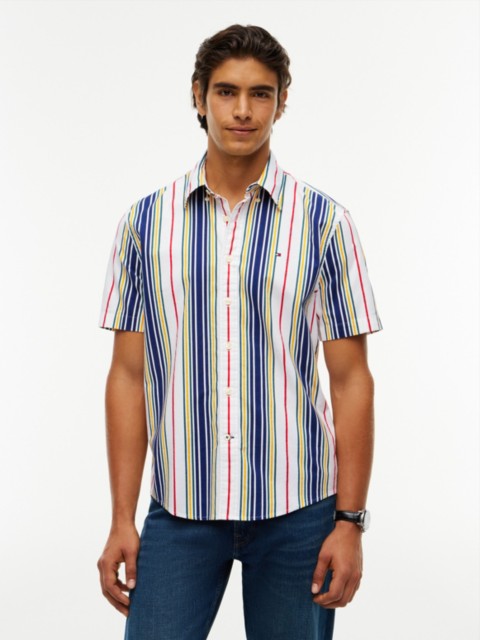 Мужские рубашки Tommy Hilfiger Regular Fit Multi-Stripe Oxford Shirt