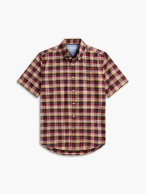 Мужская рубашка Tommy Hilfiger Regular Fit Plaid Oxford, цвет: Оптический белый — фото 5