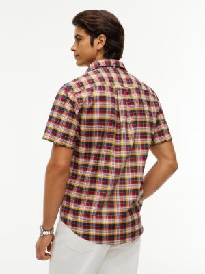 Мужская рубашка Tommy Hilfiger Regular Fit Plaid Oxford, цвет: Оптический белый — фото 4