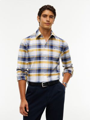 Regular Fit Check Oxford Shirt, Optic White