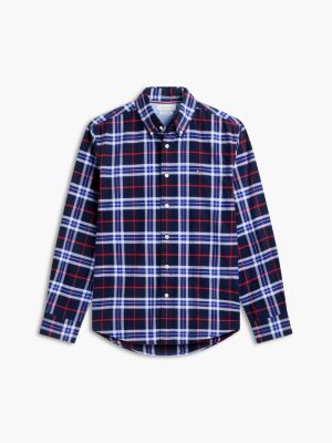 Мужские рубашки Tommy Hilfiger Regular Fit Tartan Oxford Shirt — фото 5
