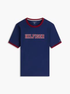 Hilfiger Logo Ringer T-Shirt — Preppy Navy 5