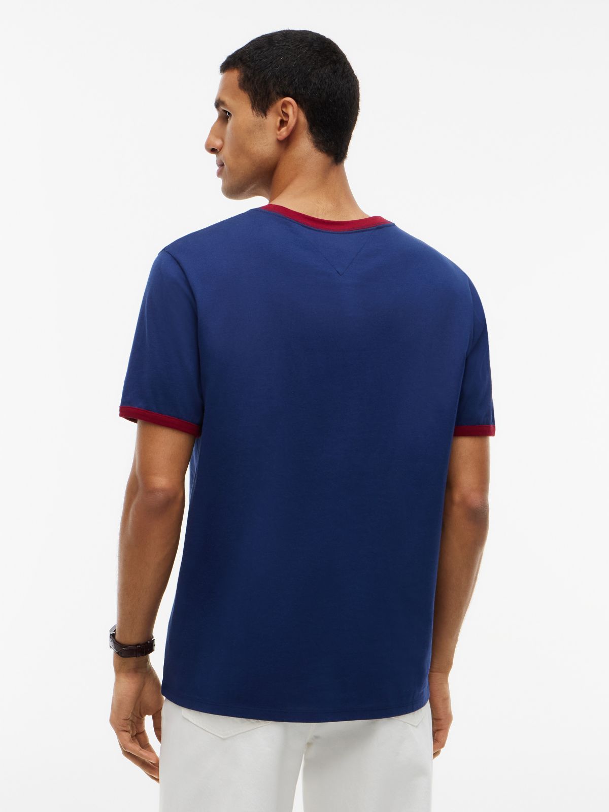 Hilfiger Logo Ringer T-Shirt — Preppy Navy