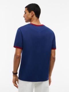 Hilfiger Logo Ringer T-Shirt — Preppy Navy 4