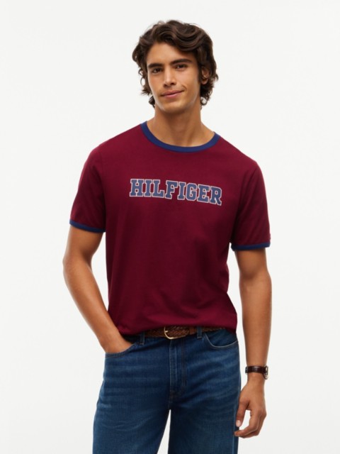 Мужские футболки Tommy Hilfiger Hilfiger Logo Ringer T-Shirt