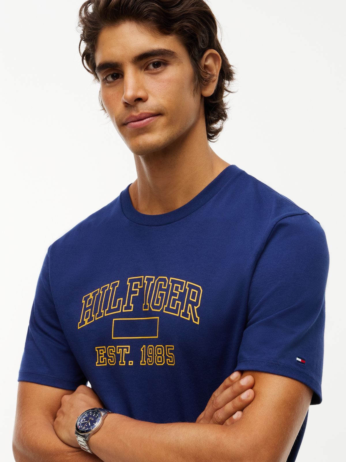Varsity Hilfiger 85 Logo T-Shirt — Preppy Navy