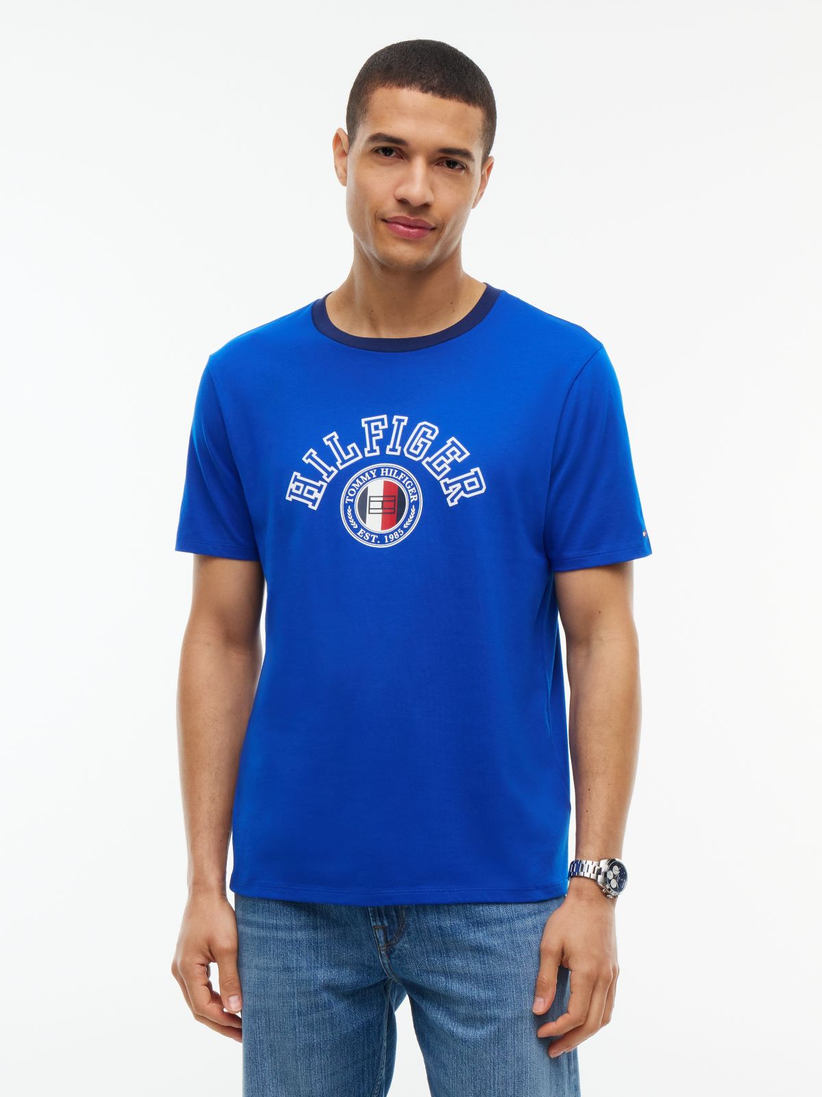 Hilfiger Circle Logo T-Shirt — Cobalt