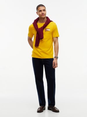 Мужская футболка Tommy Hilfiger Varsity Flag Logo, цвет: Жёлтый — фото 2