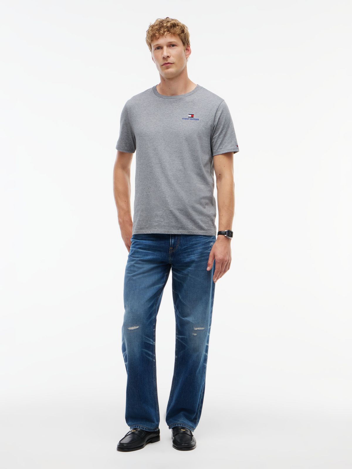 Back H-Logo T-Shirt — Grey Heather