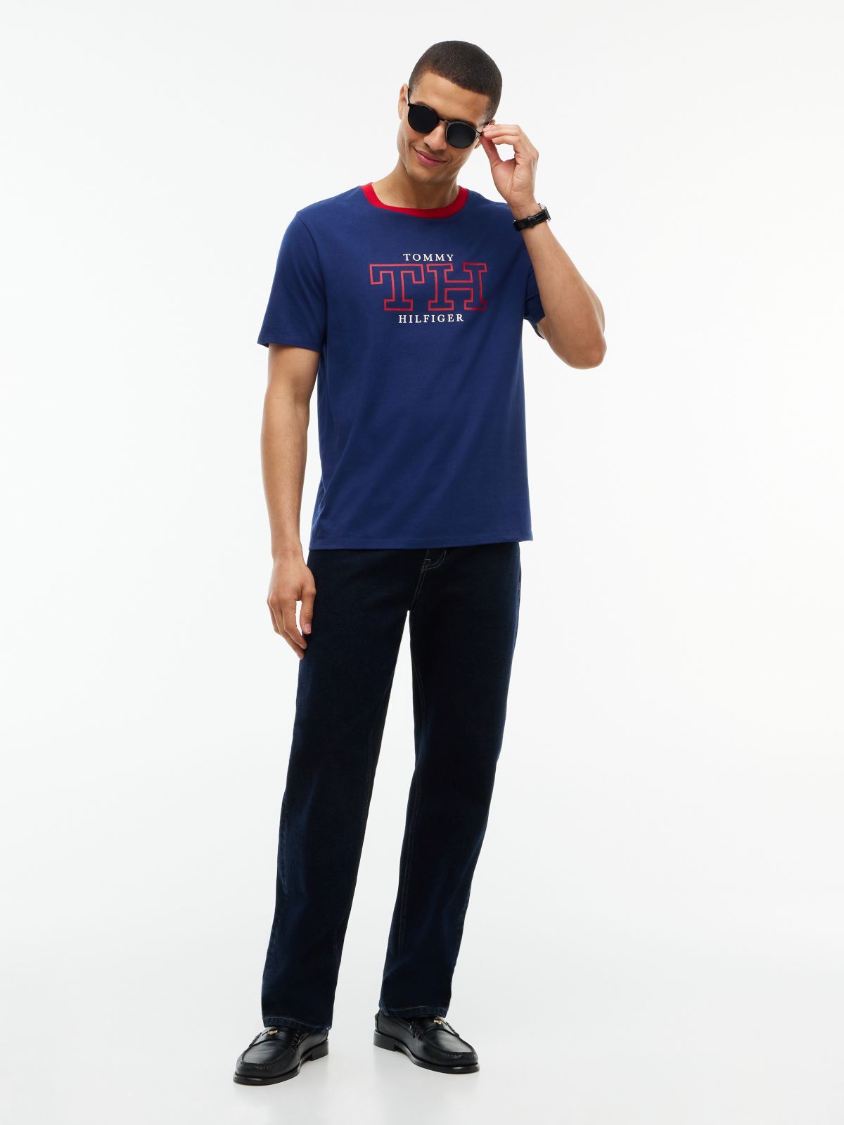 Bold Monogram T-Shirt — Preppy Navy