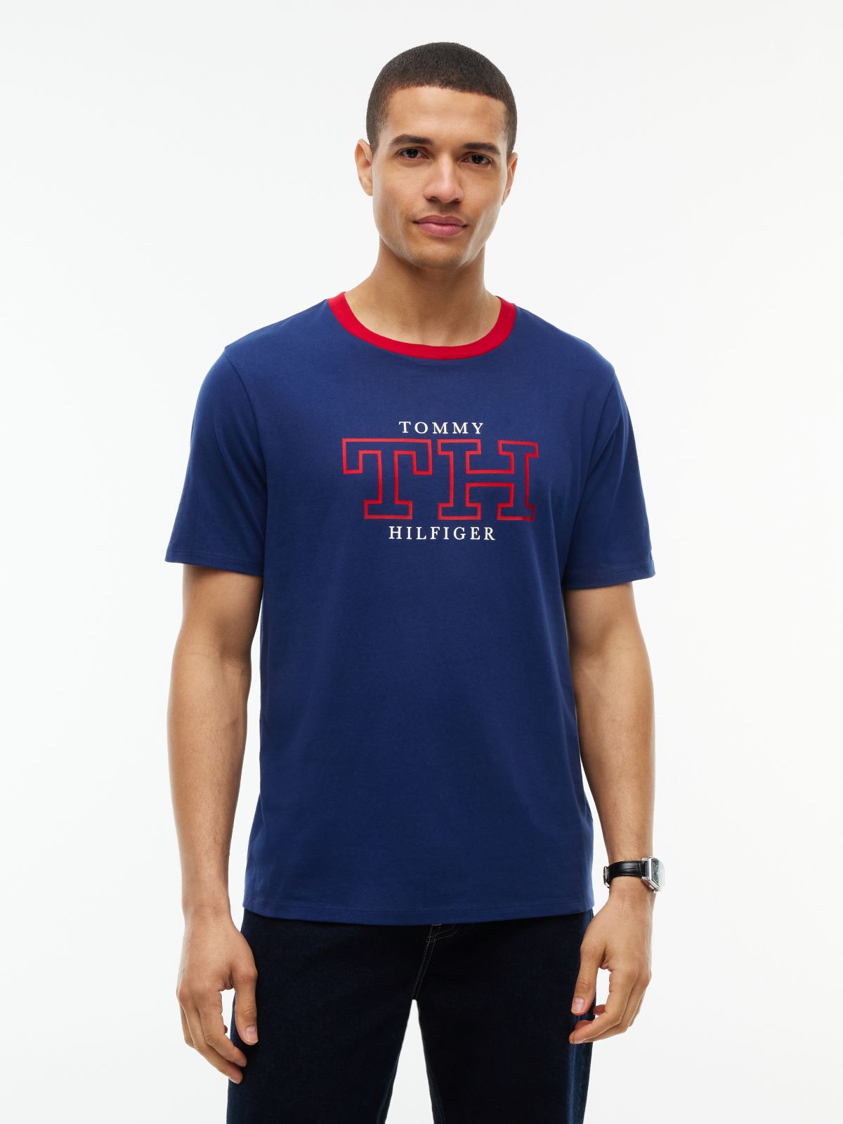 Bold Monogram T-Shirt — Preppy Navy
