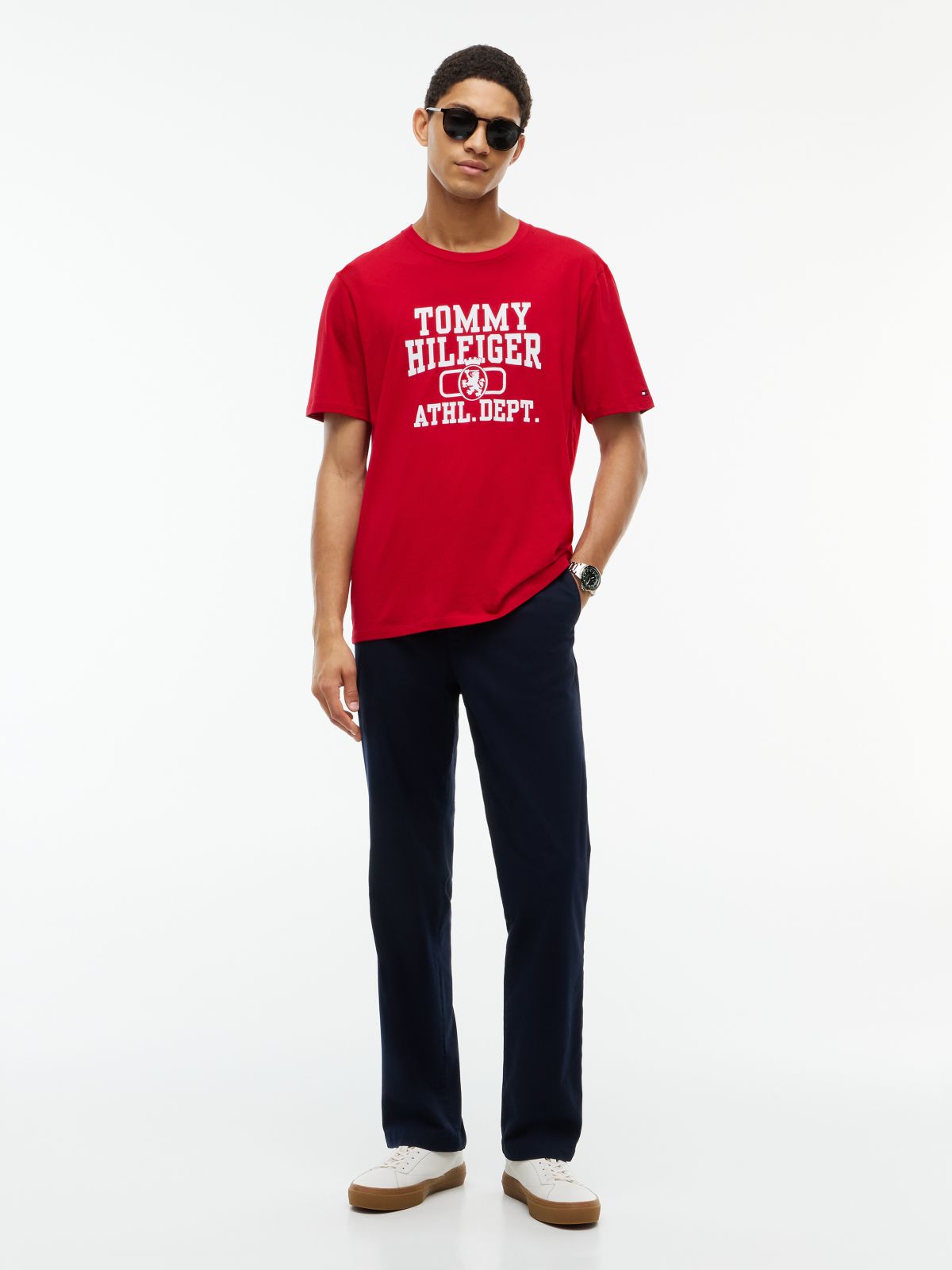 Athletic Department Logo T-Shirt — Medium Red