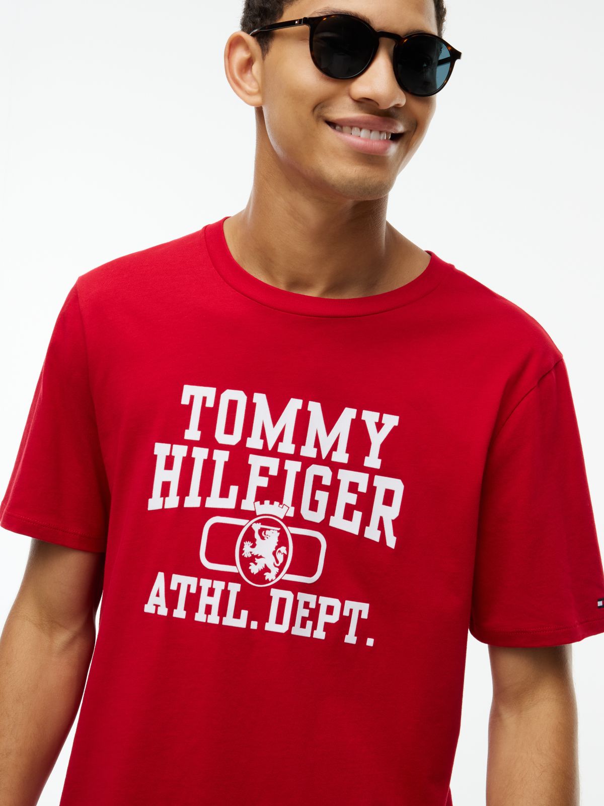 Athletic Department Logo T-Shirt — Medium Red