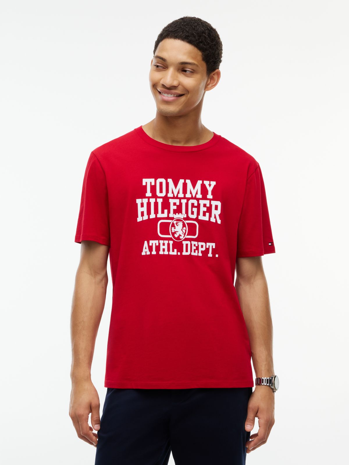 Athletic Department Logo T-Shirt — Medium Red