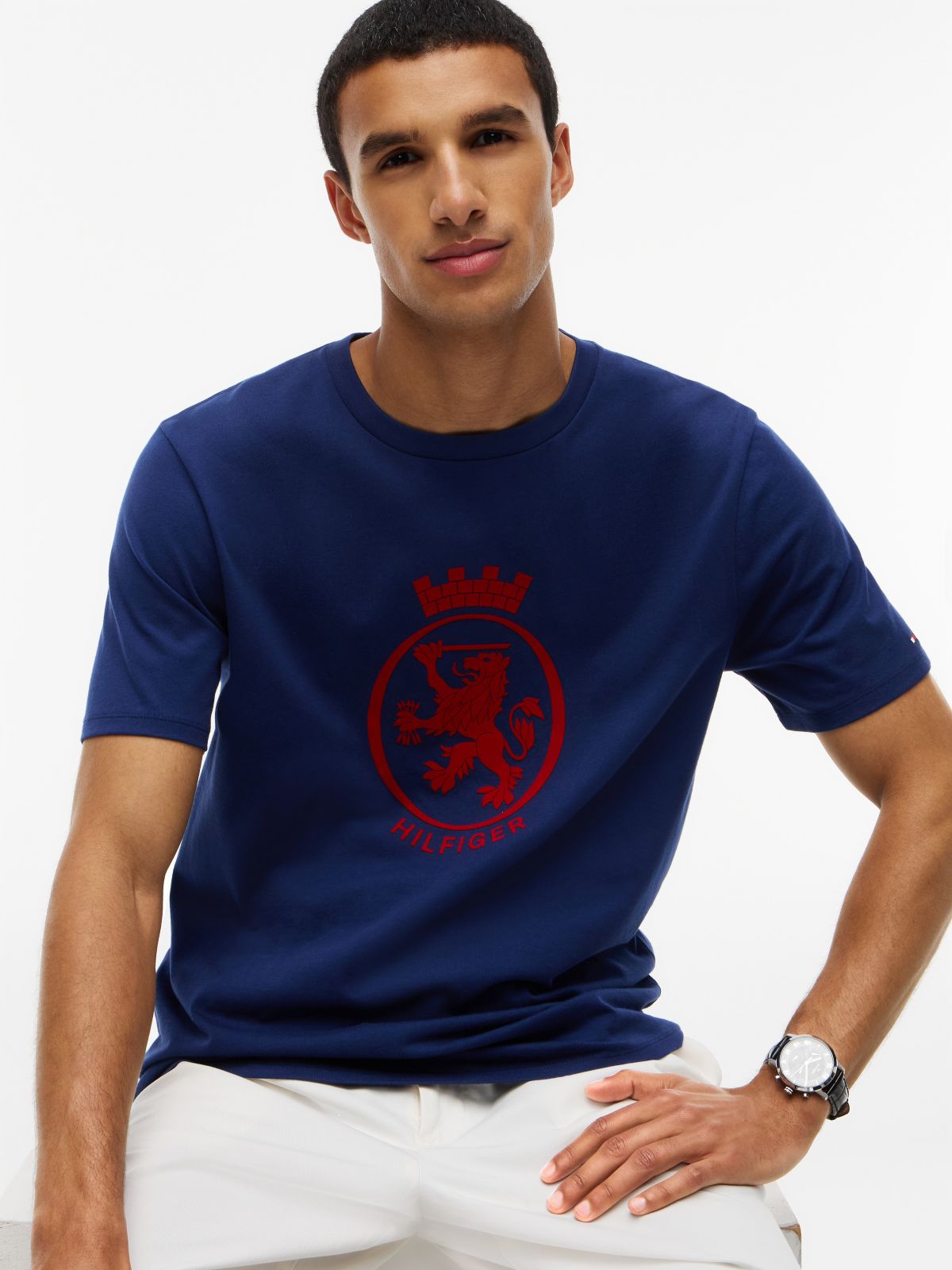 Big Crest Logo T-Shirt — Preppy Navy
