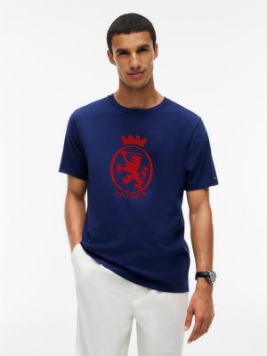 Big Crest Logo T-Shirt, Preppy Navy