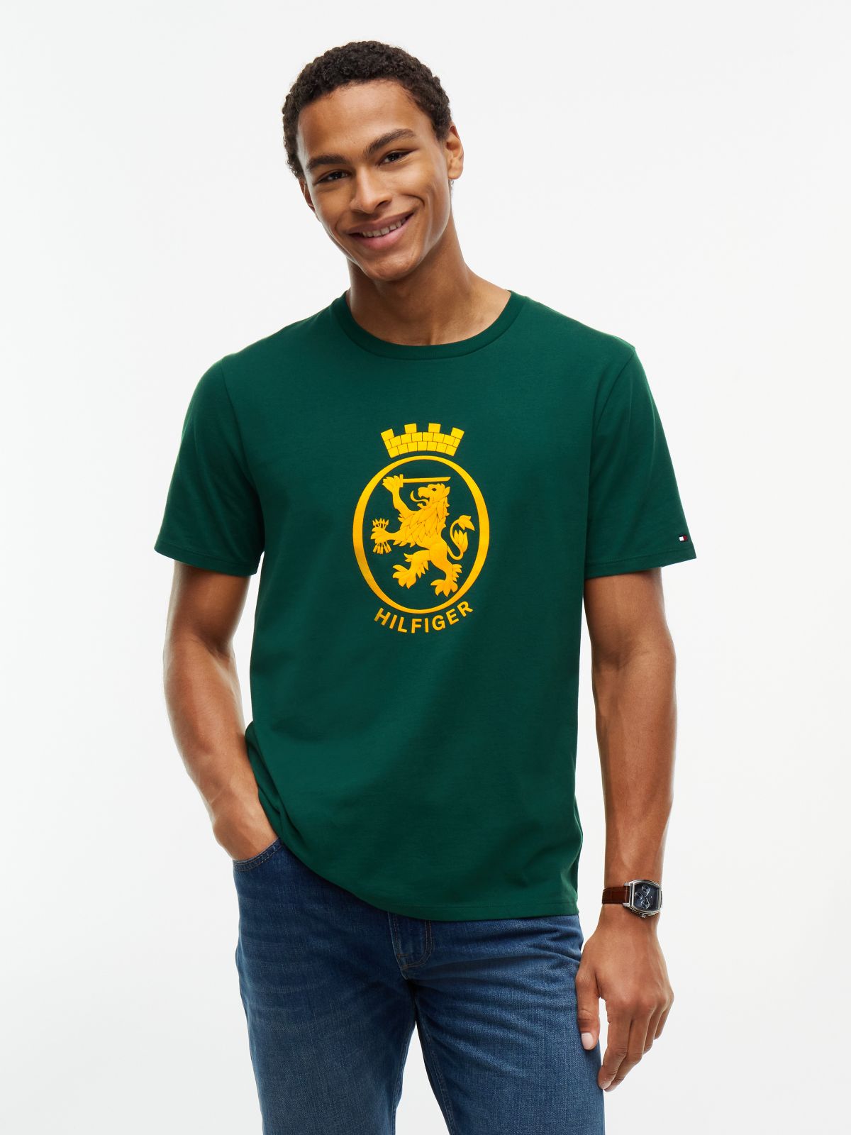 Big Crest Logo T-Shirt — Ornamental Green