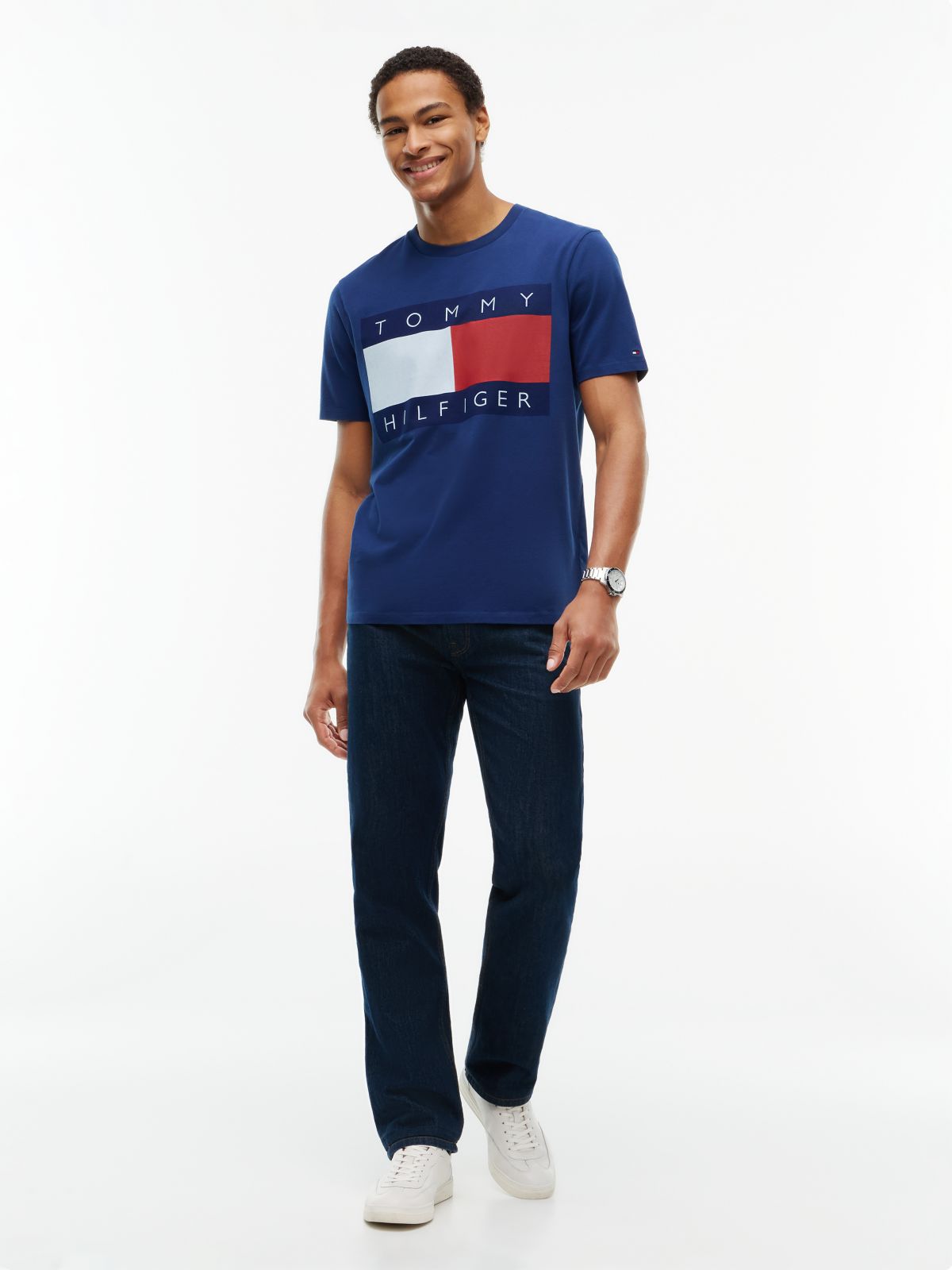 Big Flag Logo T-Shirt — Preppy Navy