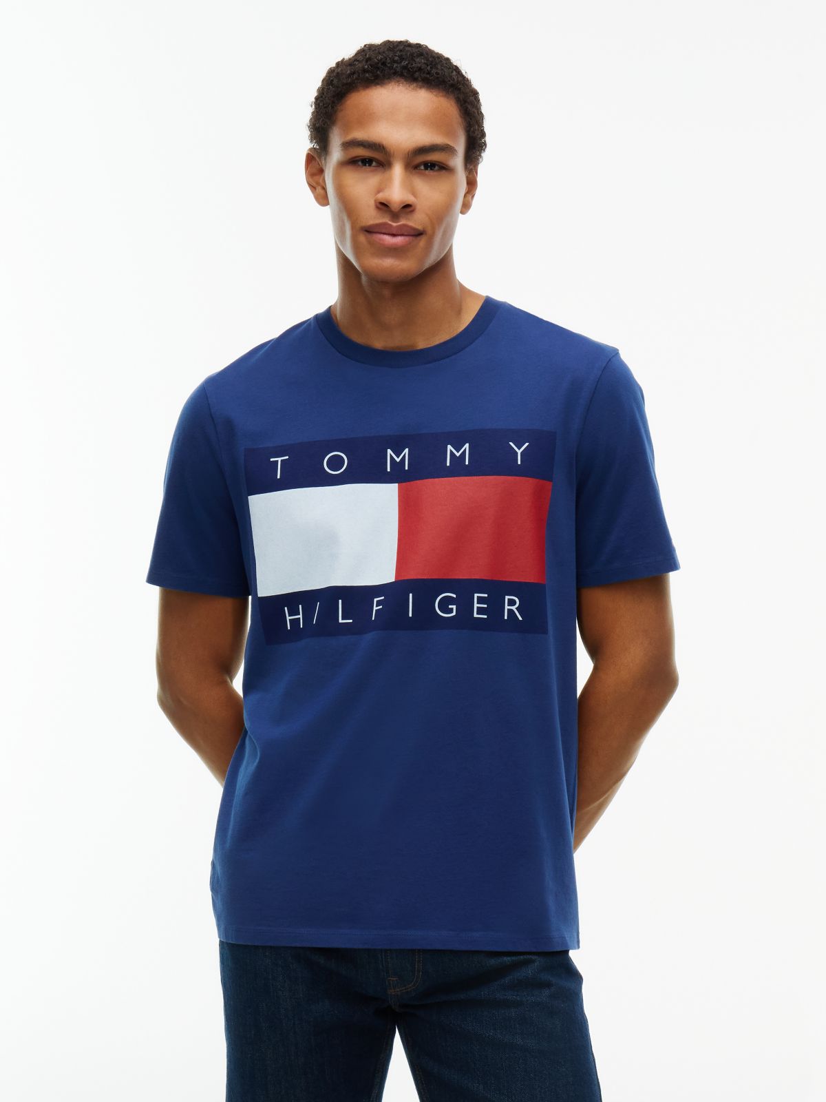 Big Flag Logo T-Shirt — Preppy Navy