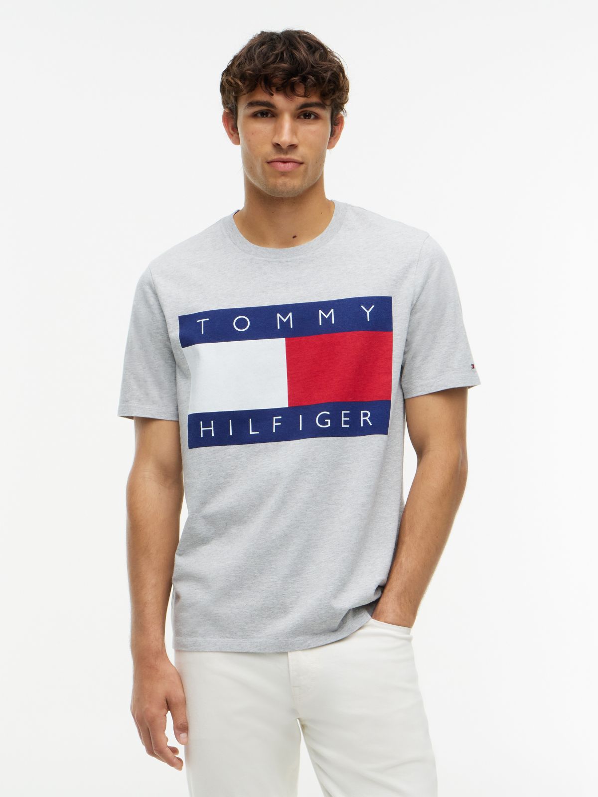 Big Flag Logo T-Shirt — Grey Heather