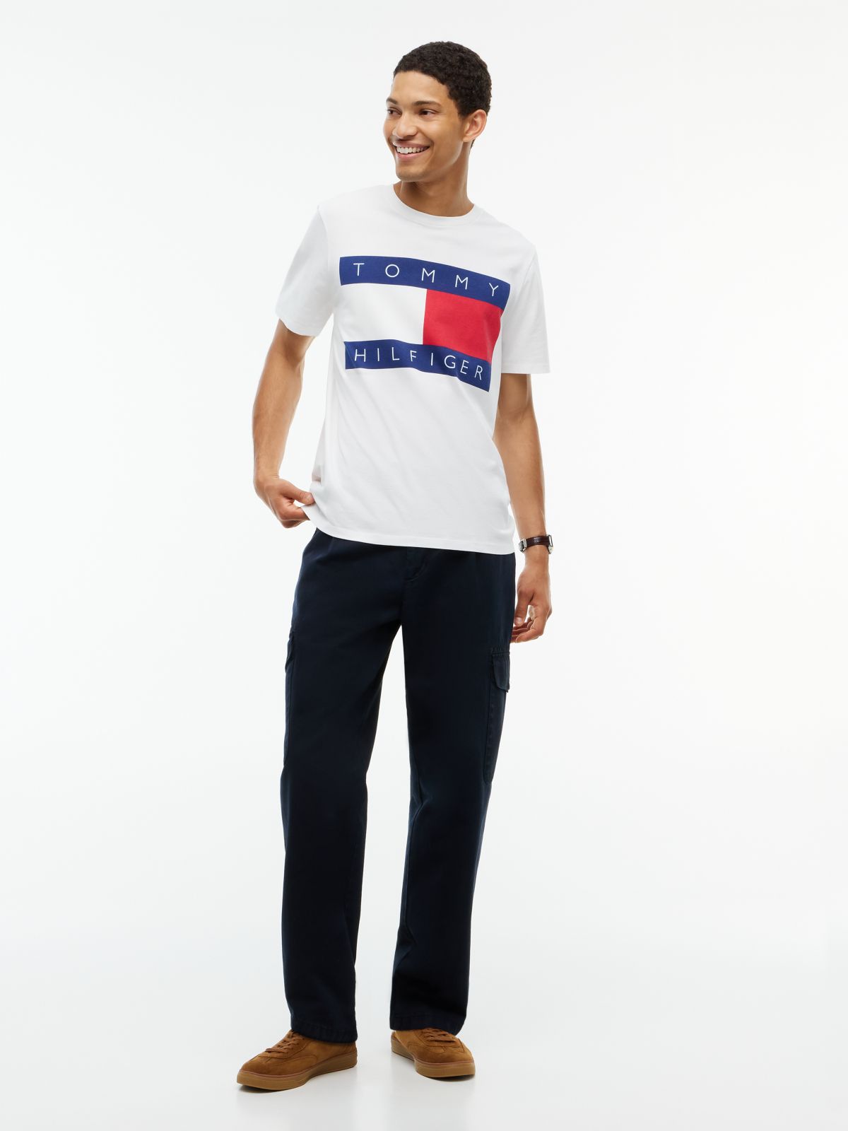 Big Flag Logo T-Shirt — Ecru